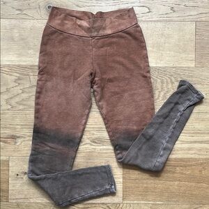 Hemp Organic Cotton Fleece Leggings / Plant Dyed / small
